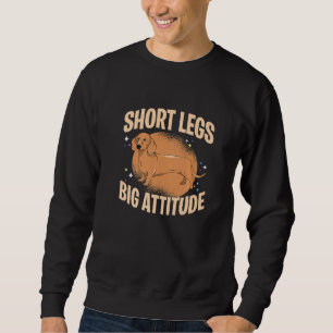 Short Legs Big Attitude Dachshound Dog Owner Dog L Sweatshirt