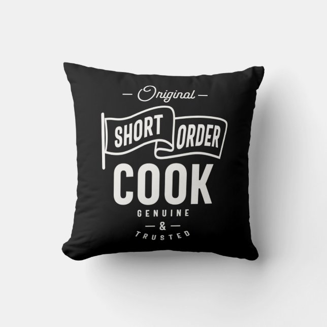 Short Order Cook Job Title Gift Cushion (Front)