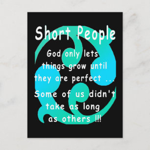 Short People Funny Revenge Design. Postcard