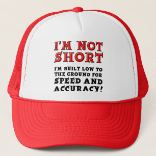 Short People Speed Accuracy Funny Ball Cap Hat