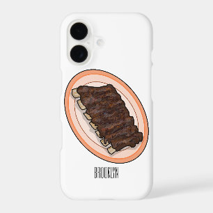 Short ribs cartoon illustration