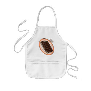 Short ribs cartoon illustration kids apron