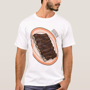 Short ribs cartoon illustration T-Shirt