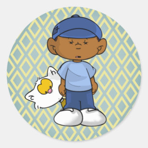 Short Sleevez Classic Round Sticker