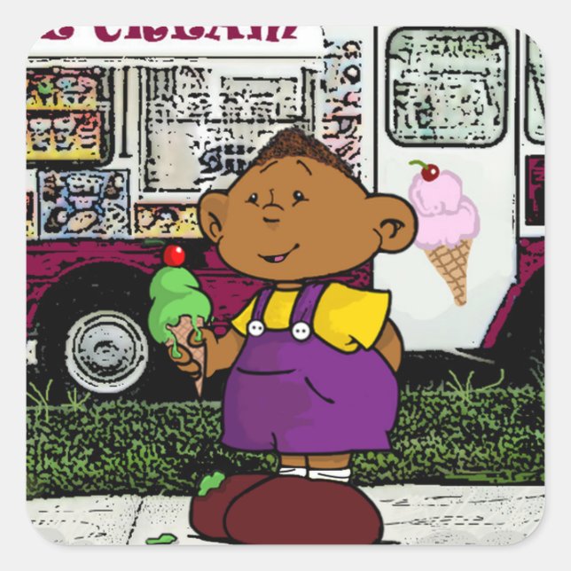 Short Sleevez  Classic Square Sticker (Front)