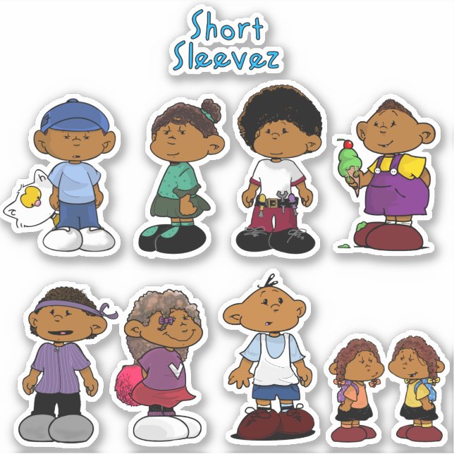 Short Sleevez Stickers (Front)