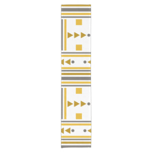 Short Table Runner With Geometric Pattern