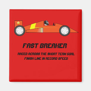 Short Term Goal Reward - Race Car Design Magnet