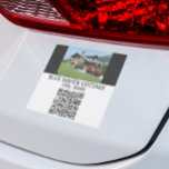 Short Term Rental Home STR QR Code Vacation   Car Magnet<br><div class="desc">This design may be personalised in the area provided by changing the photo and/or text. Or it can be customised by choosing the click to customise further option and delete or change the colour of the background, add text, change the text colour or style, or delete the text for an...</div>