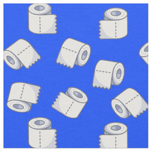 Shortage of toilet paper. Joke. Toilets. Blue Fabric