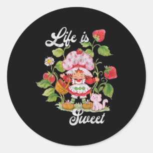 Shortcake Life Is Sweet Vintage Berry Garden  Classic Round Sticker