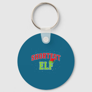 Shortest Elf Christmas Family Matching Group Xmas Key Ring