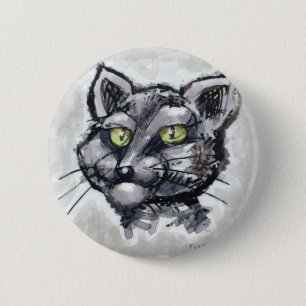 Shorthair Cat 6 Cm Round Badge
