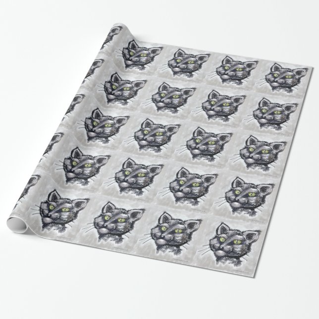 Shorthair Cat Wrapping Paper (Unrolled)