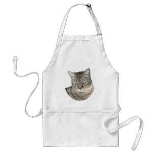 Shorthair Tabby Cat Head Study Standard Apron