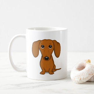 Shorthaired Red Dachshund | Cute Wiener Dog Coffee Mug