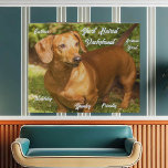 Shorthaired Red Dachshund Faux Wrapped Canvas<br><div class="desc">Adorable shorthaired red Dachshund Faux wrapped canvas print art! It has some traits of the Dauchand. This one is for the Dachshund lovers! I have one my self!</div>