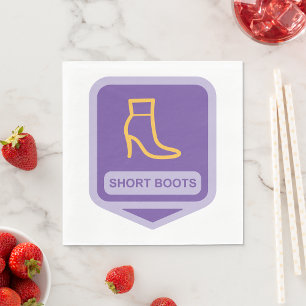 Shorts Boots Icon Napkins