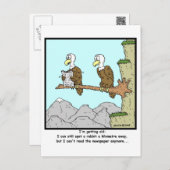Shortsighted: Eagle Cartoon Postcard (Front/Back)