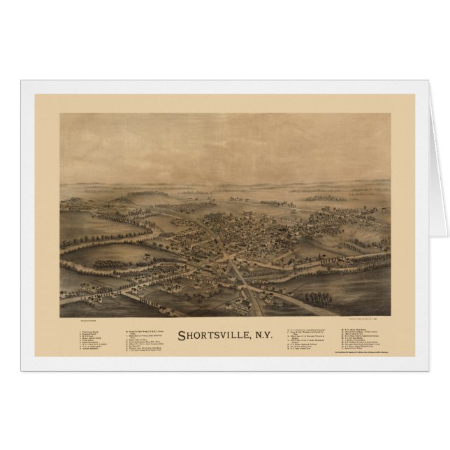 Shortsville, NY Panoramic Map - 1892 (Front Horizontal)