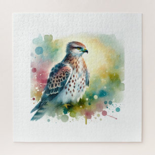 Shorttoed snake eagle 171024AREF128 - Watercolor Jigsaw Puzzle