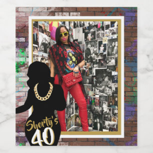 Shorty 40 Custom AGE Hip Hop Photo Wine Label