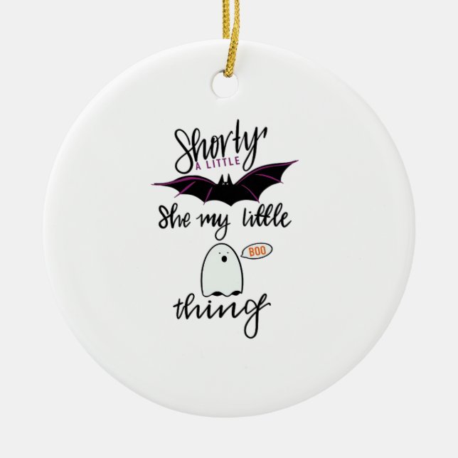 Shorty Batty Funny Retro Ceramic Ornament (Front)