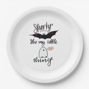 Shorty Batty Funny Retro Paper Plate