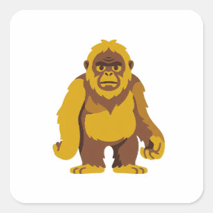 Shorty people square sticker