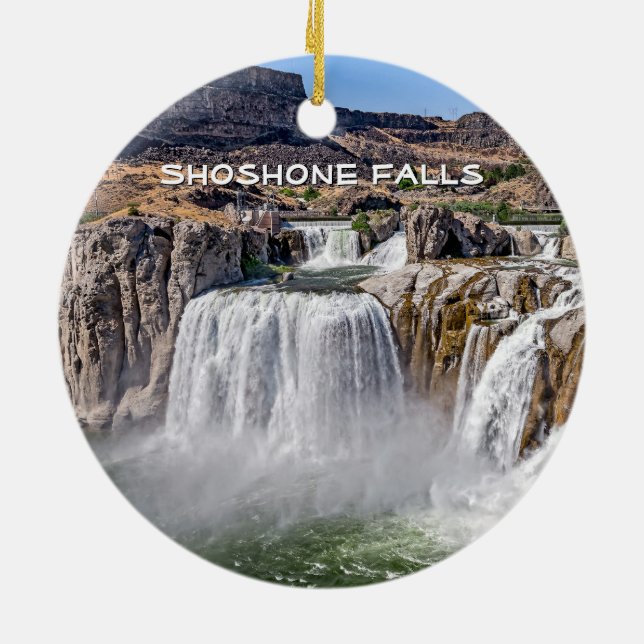 Shoshone Falls, ID Ceramic Ornament (Back)
