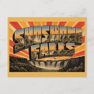 Shoshone Falls Idaho Waterfall Canyon Basalt Art Postcard