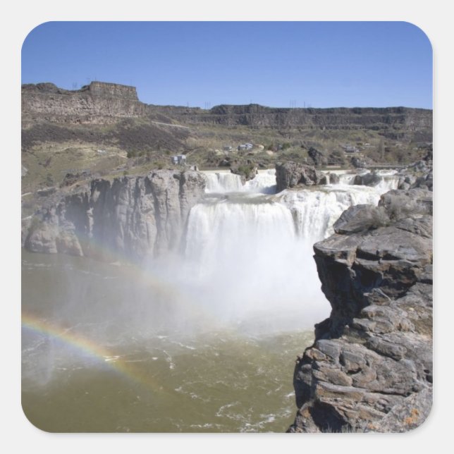 Shoshone Falls on the Snake River in Twin Falls, Square Sticker (Front)