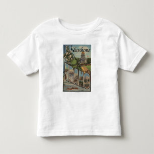 Shoshone, Idaho - Large Letter Scenes Toddler T-Shirt