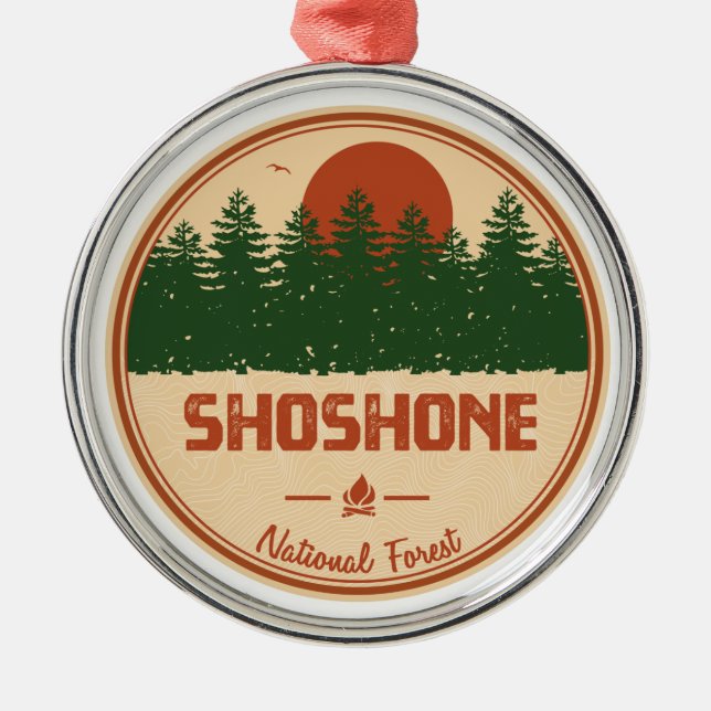 Shoshone National Forest Metal Ornament (Front)