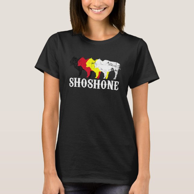 Shoshone People Native American Indian Medicine Wh T-Shirt (Front)