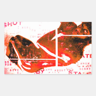 shot by state poster rectangular sticker