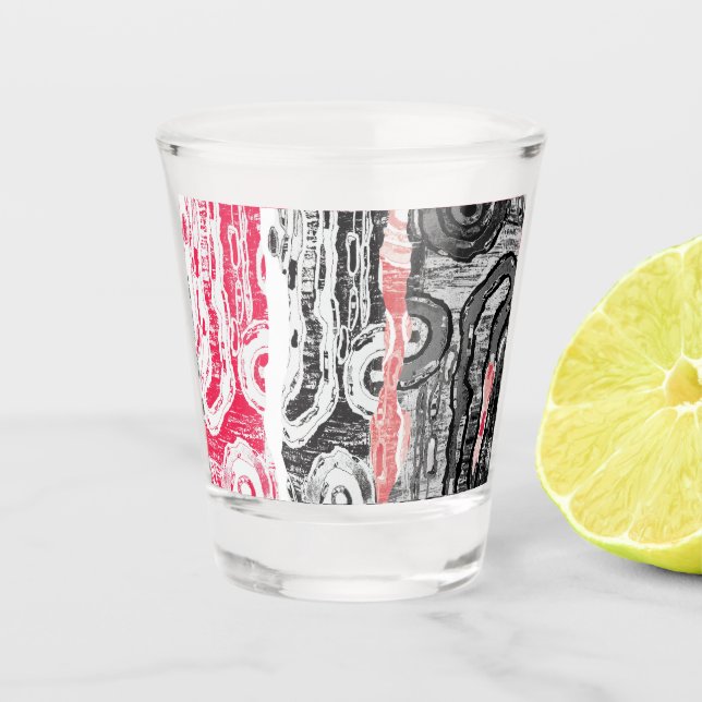 Shot Glass – Abstract Land (Front)