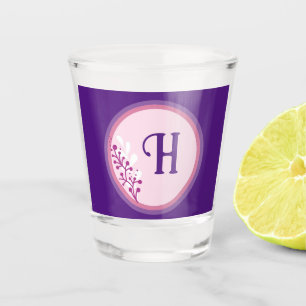 Shot Glass - Add your initial - Purple