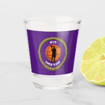 Shot Glass Basketball Player - Add Name & Number