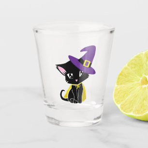 Shot glass Cat Witch