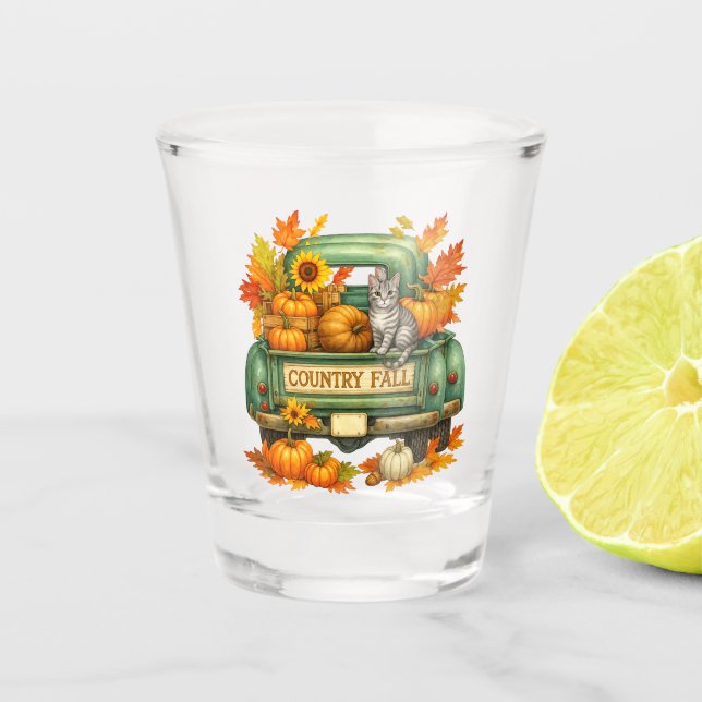 Shot glass- Drinkware to match cornhole game. Glass (Front)