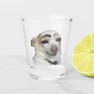Shot Glass Eyebrow Dog Meme