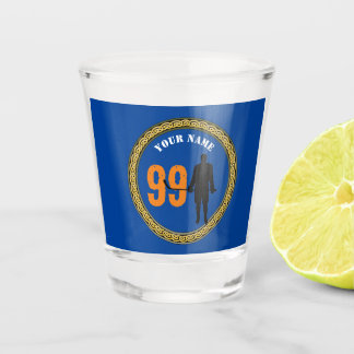 Shot Glass Hockey Player - Add Name & Number 