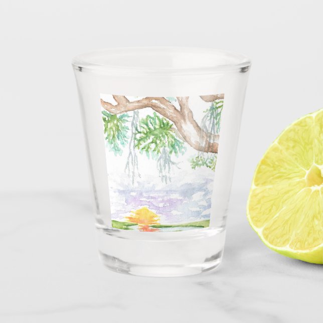 Shot glass low country watercolor (Front)