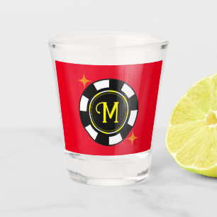 Shot glass - Poker Personalised (add initial)