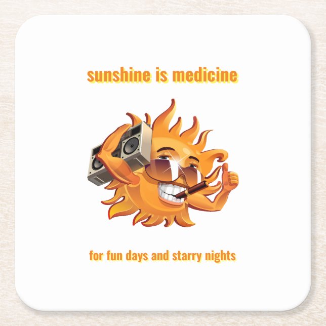 Shot glass square paper coaster (Front)