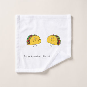 Shot glass taco themed flannel, cute couple glass wash cloth