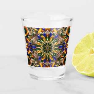 Shot glass with Brazil Colours