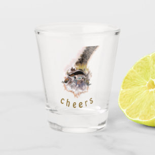 Shot Glass with Catchy Ostrich