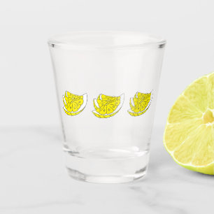 Shot Glass with fun lemon slice design
